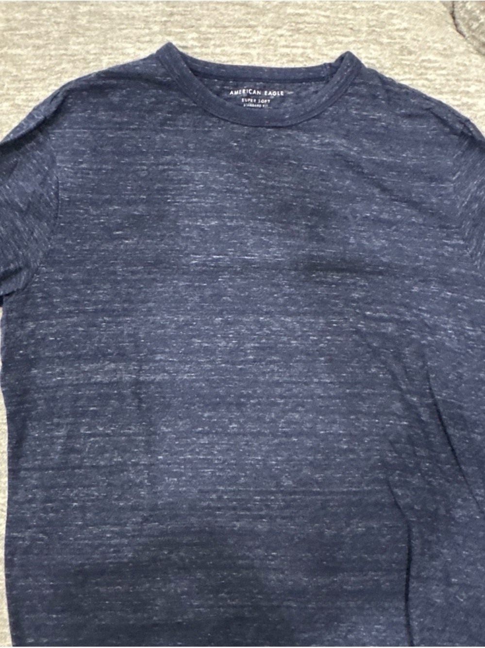 American Eagle Outfitters Navy Heather Short Sleeve Crew Tee